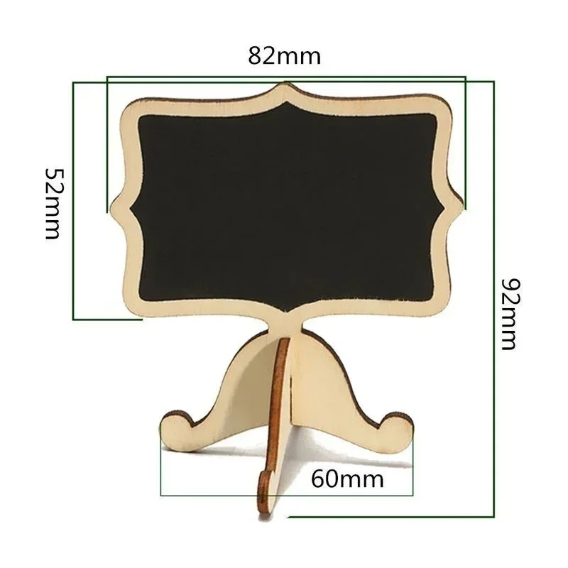 10-Pack Mini Wooden Chalkboard Chalkboard Message Wedding Party Labels Table Welcome Board Decoration