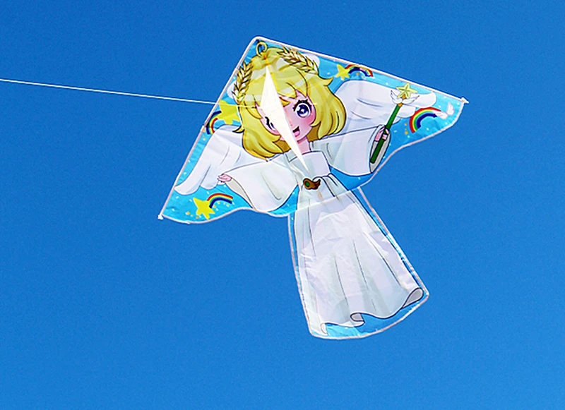 Little Angel Flying Kite para crianças, Wind Kites para crianças, brinquedos externos, Board Kite, String Papalotes, frete grátis