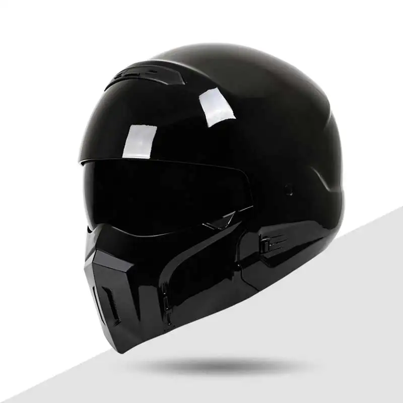 Cascos de moto de escorpión aprobado por DOT, cascos de cara completa con lente negra para hombres, protector extraíble, cascos modulares de talla