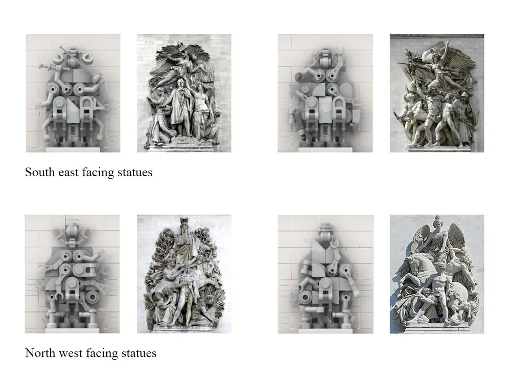 4329 Uds. MOC edificios de escenas famosas Francia Arco De Triunfo bloque De construcción Modular Castillo arquitectura modelo ladrillo juguetes regalos para niños