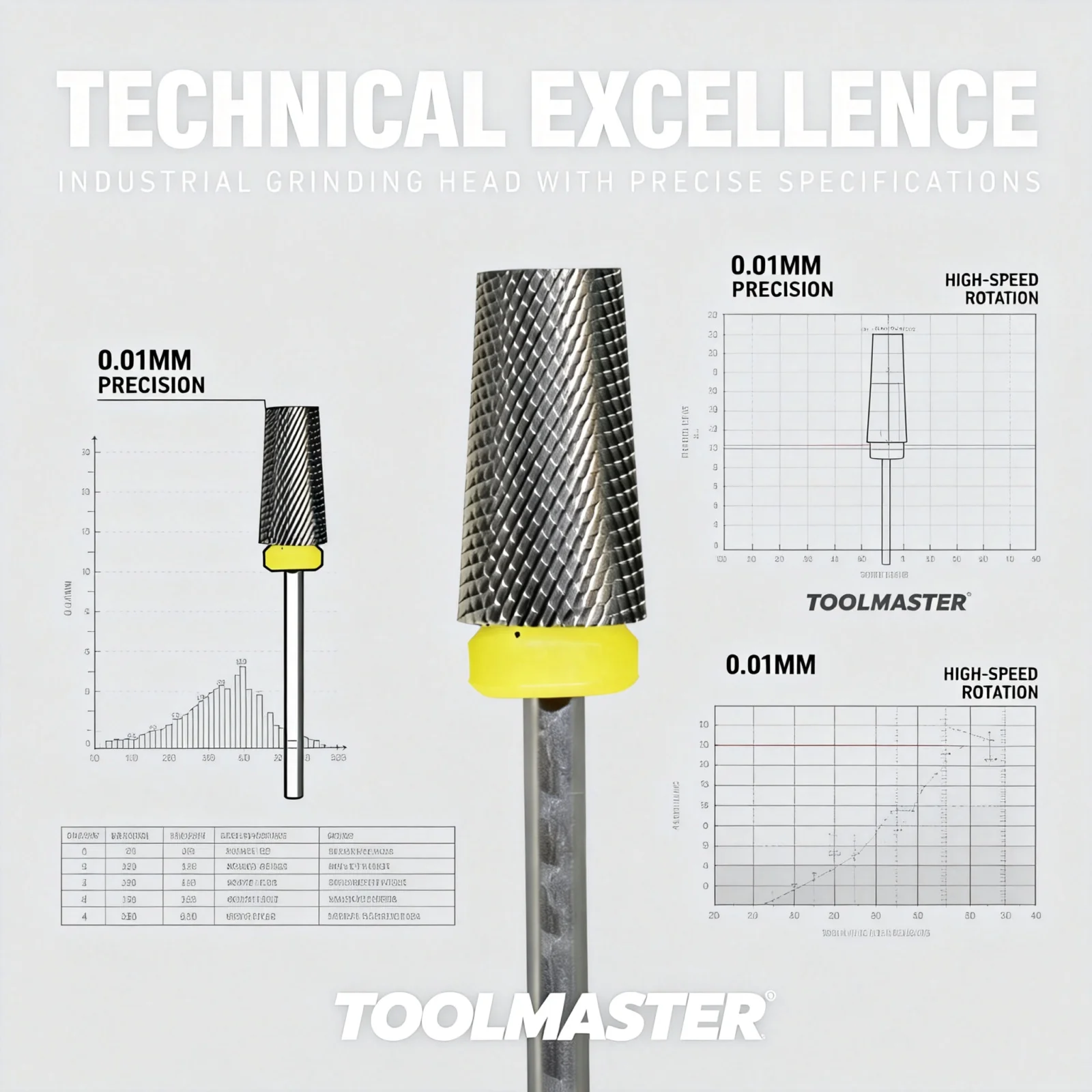 RolinStar 7,0 mm und 6,6 mm großer, trapezförmiger, konischer Original-Nagelbohrer aus Wolframstahlkarbid für elektrische Dremel-Maschinen – Detail 6