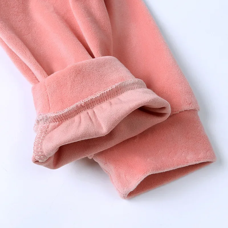 2-14Y طفل الفتيات القطيفة رياضية مجموعات زمم مقنعين سترة وسراويل لينة المخملية الأطفال ملابس رياضية كاجوال أكتيفيوير الزي