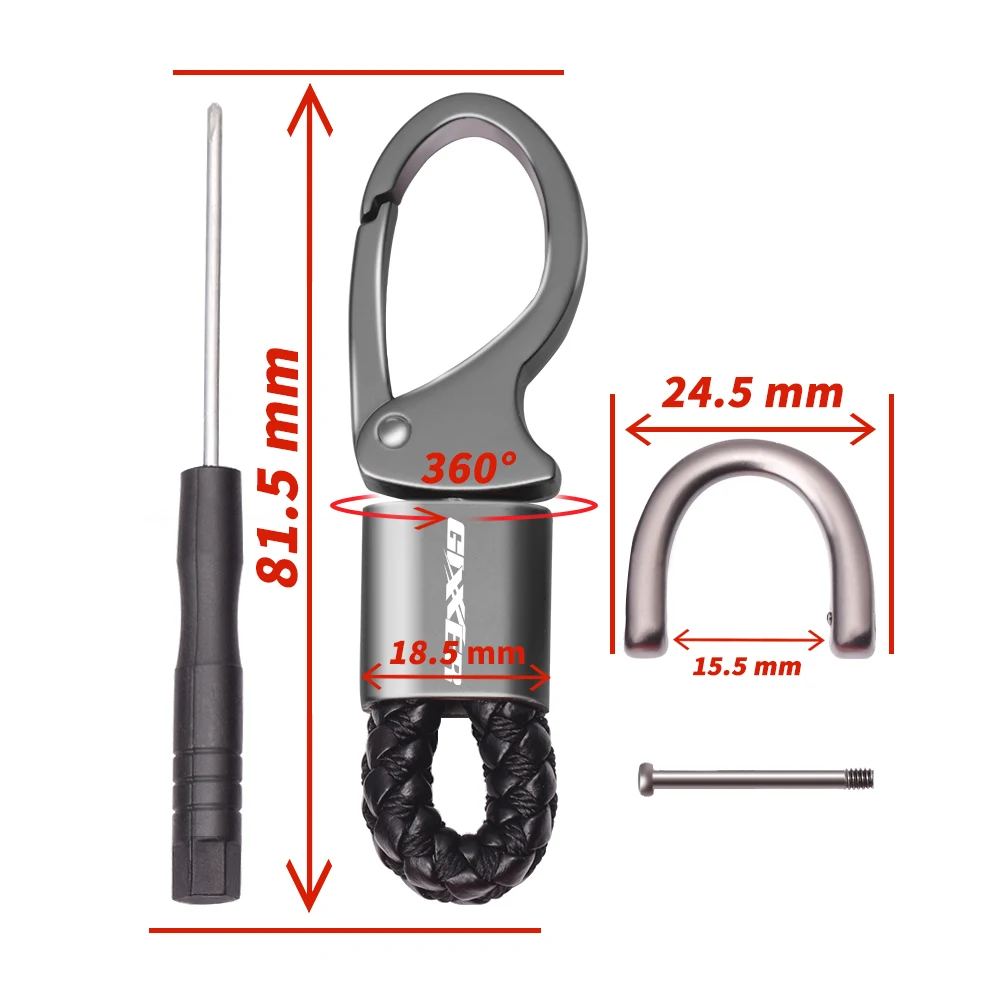 Nuevo llavero de motocicleta llavero de Metal llavero de cuerda trenzada para Suzuki GIXXER 250 SF 150 125 155 SF150 SF250
