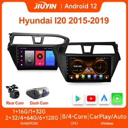 JIUYIN 6G 128G Android 12 Car Radio For Hyundai I20 LHD 2015 2016 2017 2018 Stereo GPS Carplay Auto Multimedia Player 2Din DVD