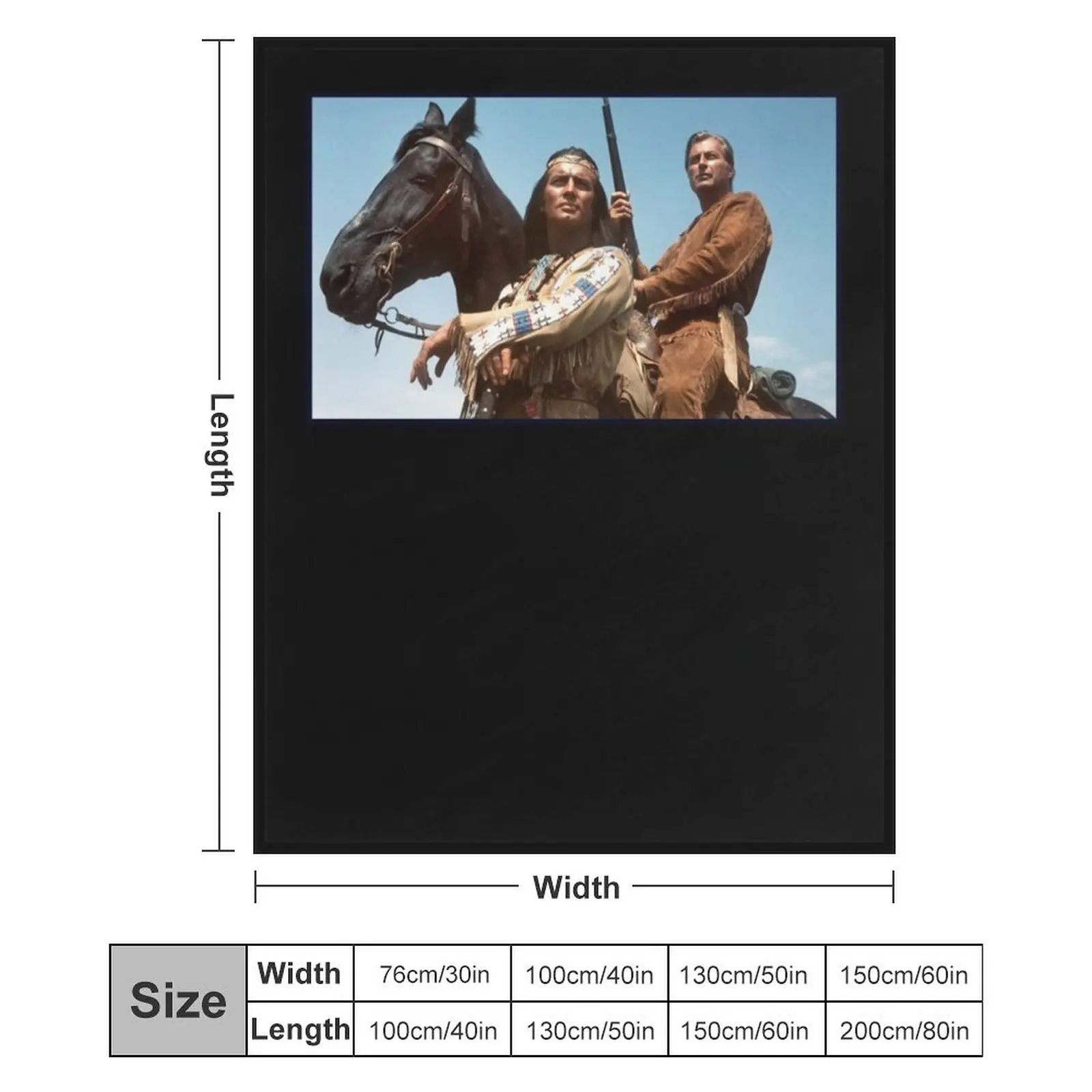 Winnetou and Old Shatterhand الكلاسيكية تي شيرت رمي بطانية الأرائك الموضة لينة منقوشة الزخرفية رمي البطانيات
