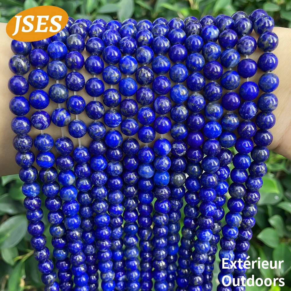 3A Natural 4/6/8mm Lapis Lazuli Beads Round Loose Gemstone Beads For Jewelry Making DIY Handmade Bracelets Necklace Accessories