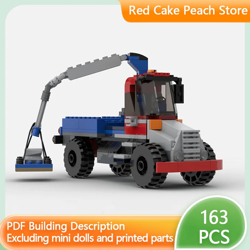 

Модель городской автомобиль MOC, строительные кирпичи, кран, грузовик, транспортная машина, модульная технология, детские праздничные подарки, сборка игрушек, костюм