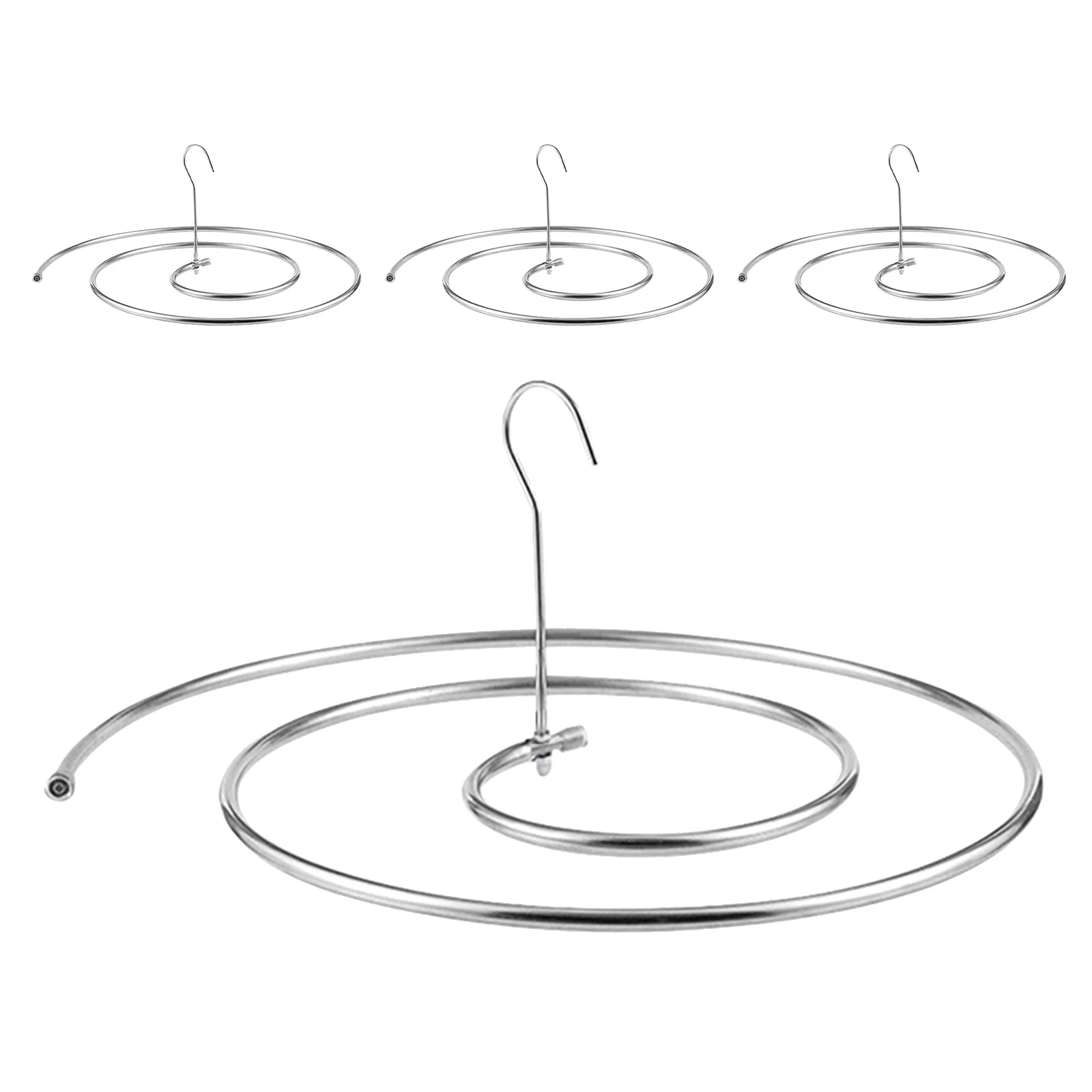 

4Pcs Spiral Sheet Dryer Hanger Rustproof Stainless Steel Portable Drying Rack for Towels Quilts Comforters Indoor Outdoor