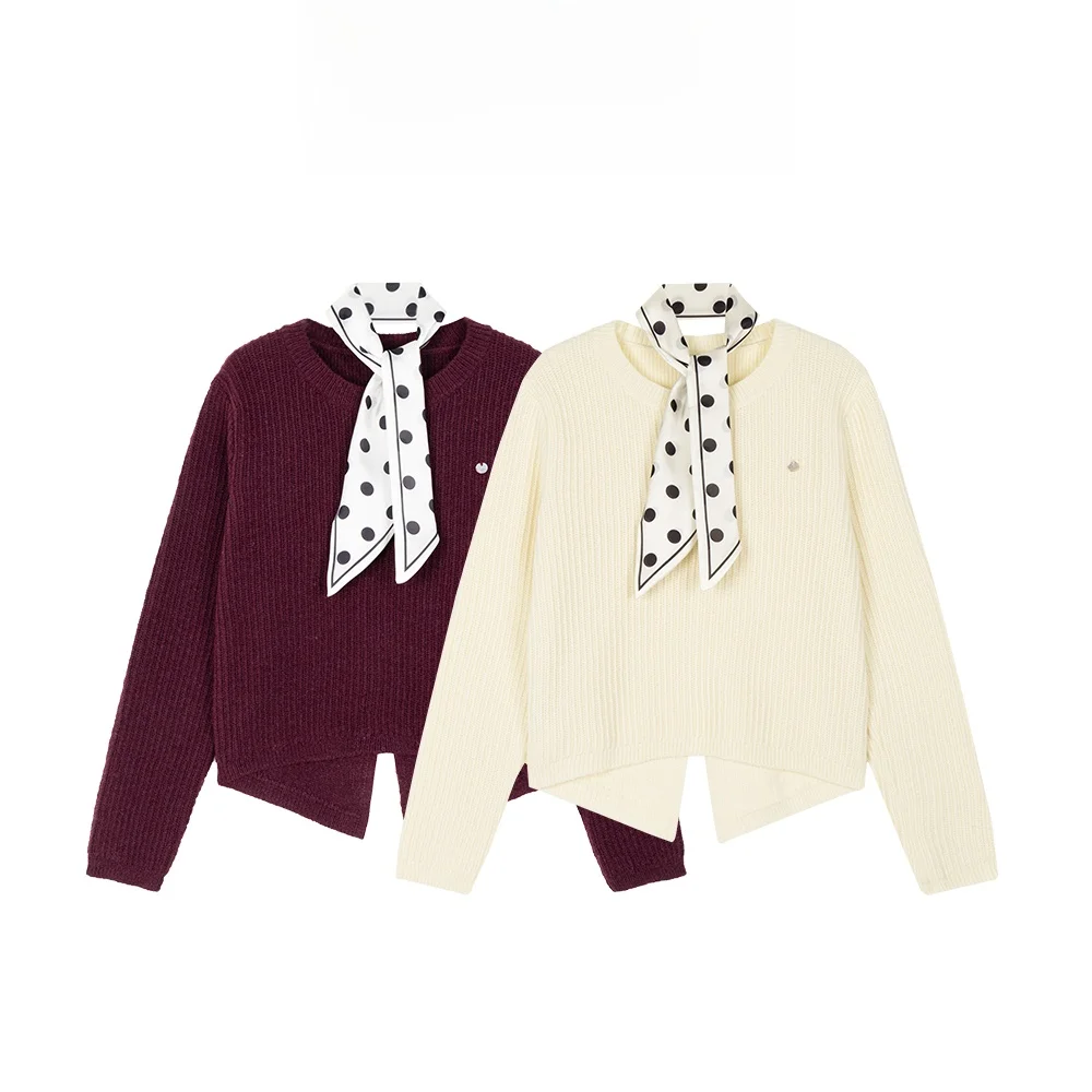 

Soft Cozy Women's Sweater Aen Color Korean Sle Simple Design Spring Autumn Asymmetrical Ba Split Knitted Top JiaGeLin