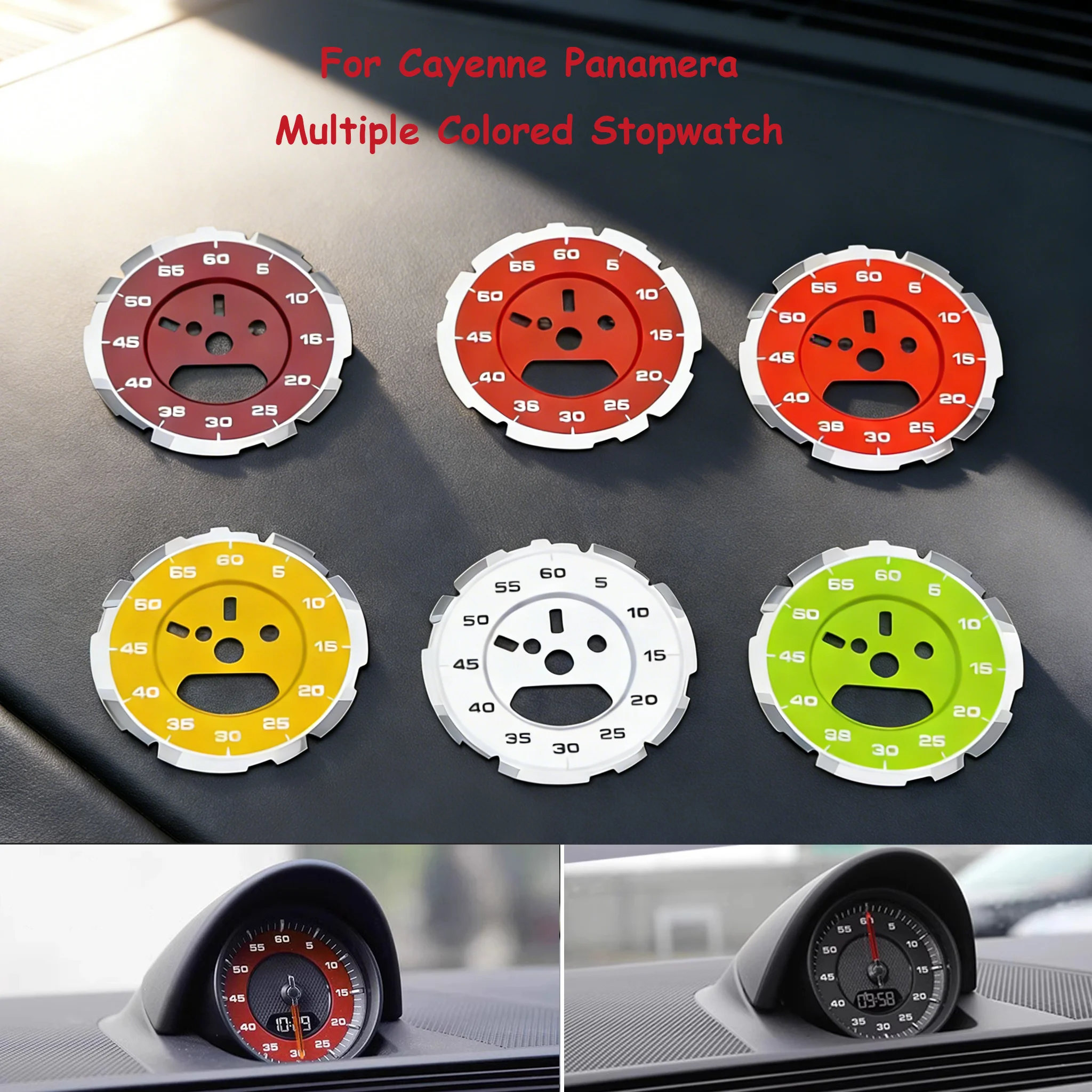 

For Porsche Cayenne 9Y0 Panamera 971 17-21 Sport Chrono Tachometer Gauge Face Overlay Instrument Faceplate Interior Accessories