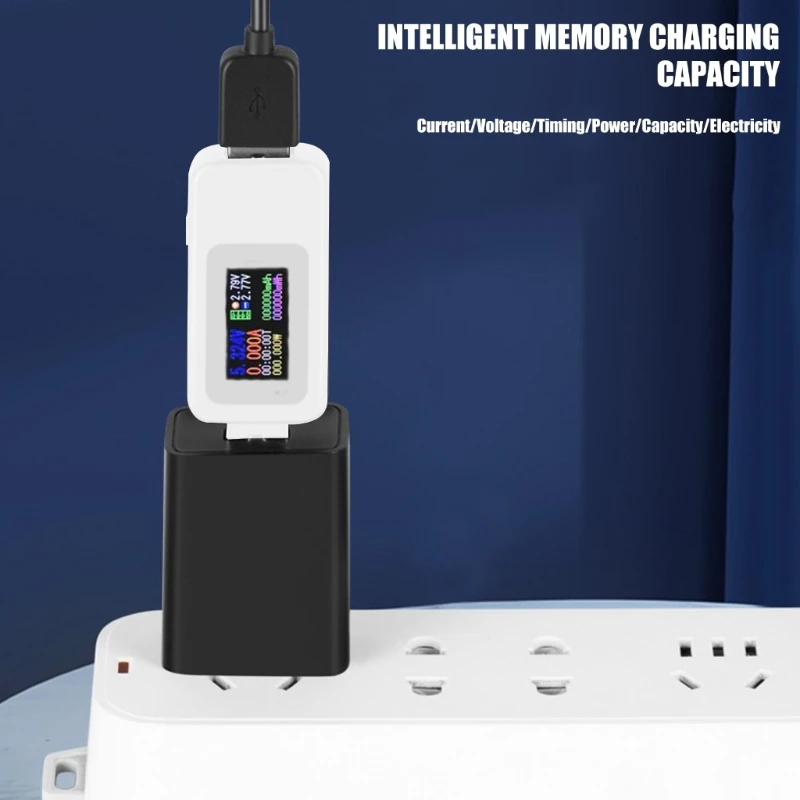 Tester USB per misuratore potenza USB 4-30V 0-6.5A Tester multimetro per schermo LCD