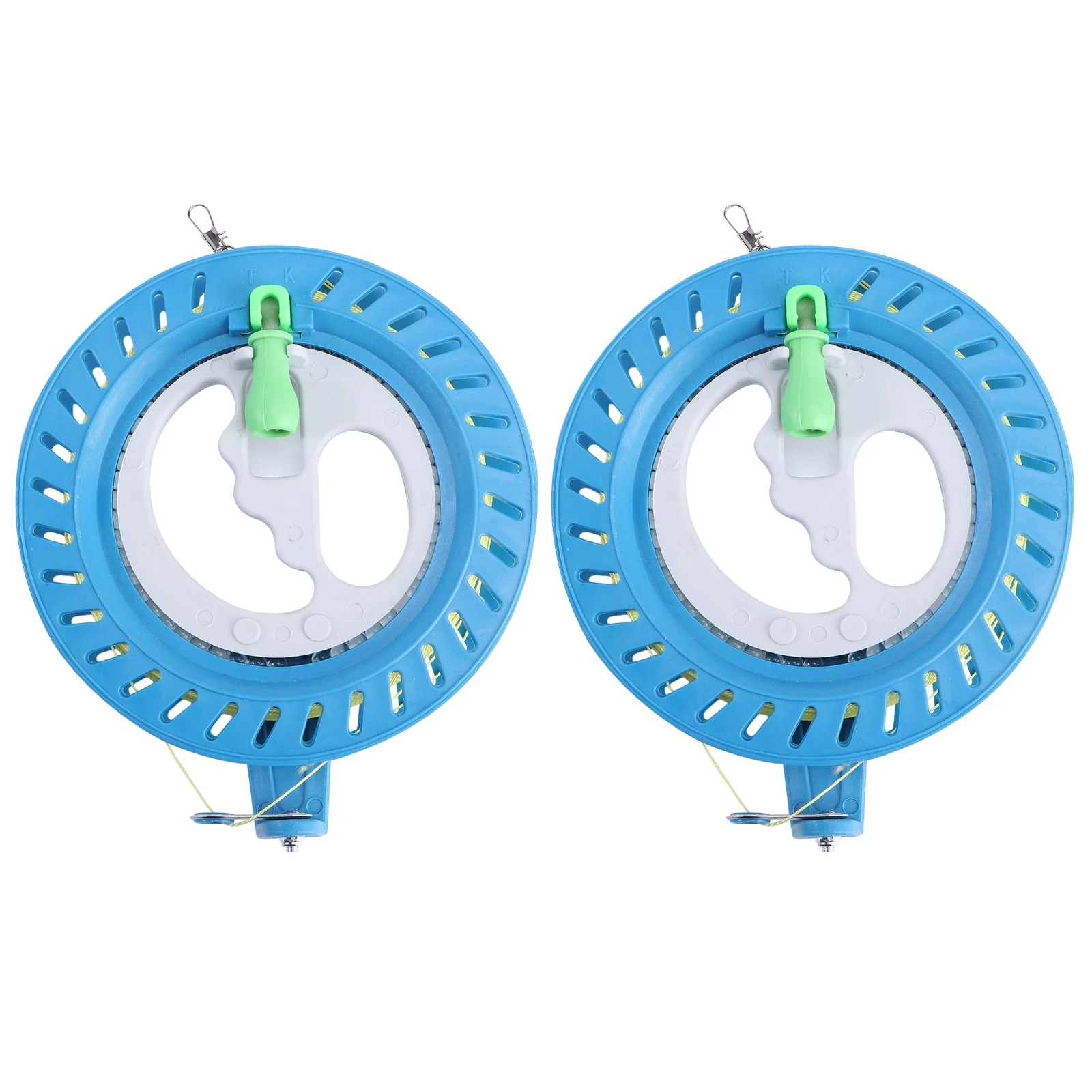 

2 Pcs Kite Reel Toy Winder Tool Lockable Hand Wheel Line Winding ABS Shaft Bearing Flying Child Accessories