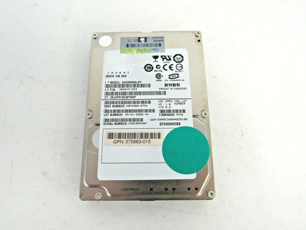 

504015-003 ST9300603SS 300GB 10000RPM SAS-2 16MB Cache 2,5 "HDD 48-4