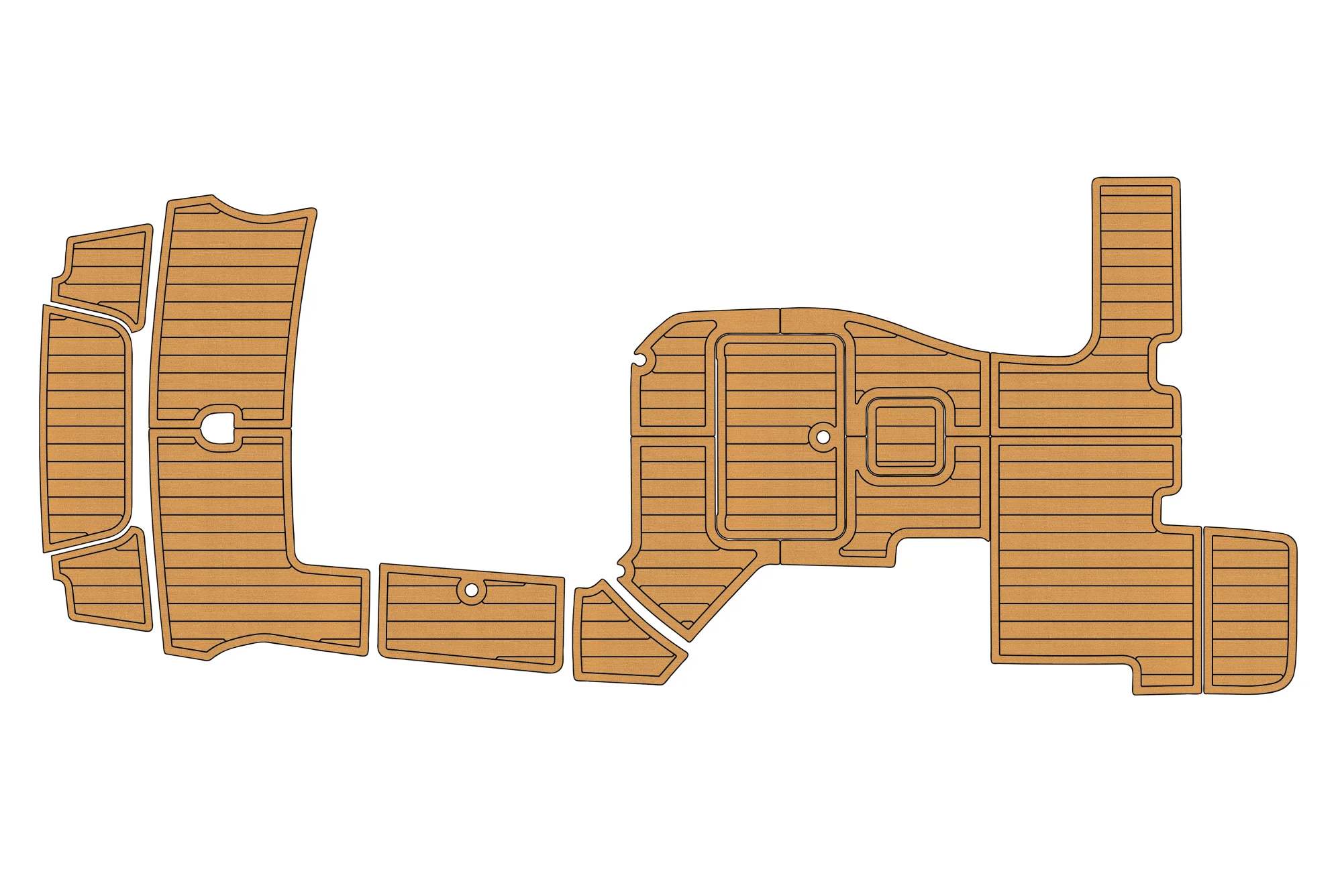 

COBALT 273 Cockpit Swimming platform1/4" 6mm EVA FAUX Water Ski Yacht Fishing Boat Non-slip mat floor