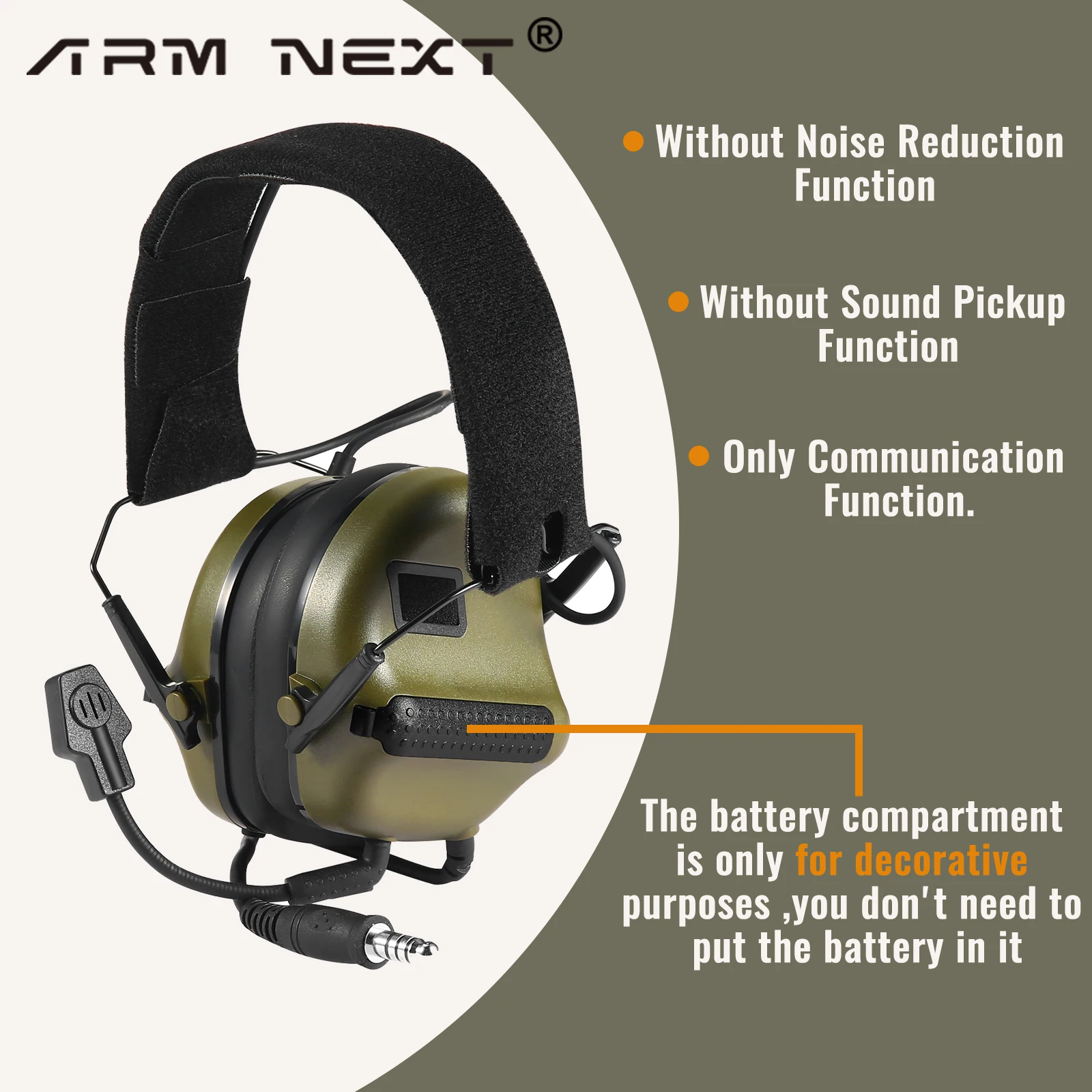 Tactical Headset Game Headphone Fifth Generation Chip Headset Removable Design For Hunting Tactical Games hot