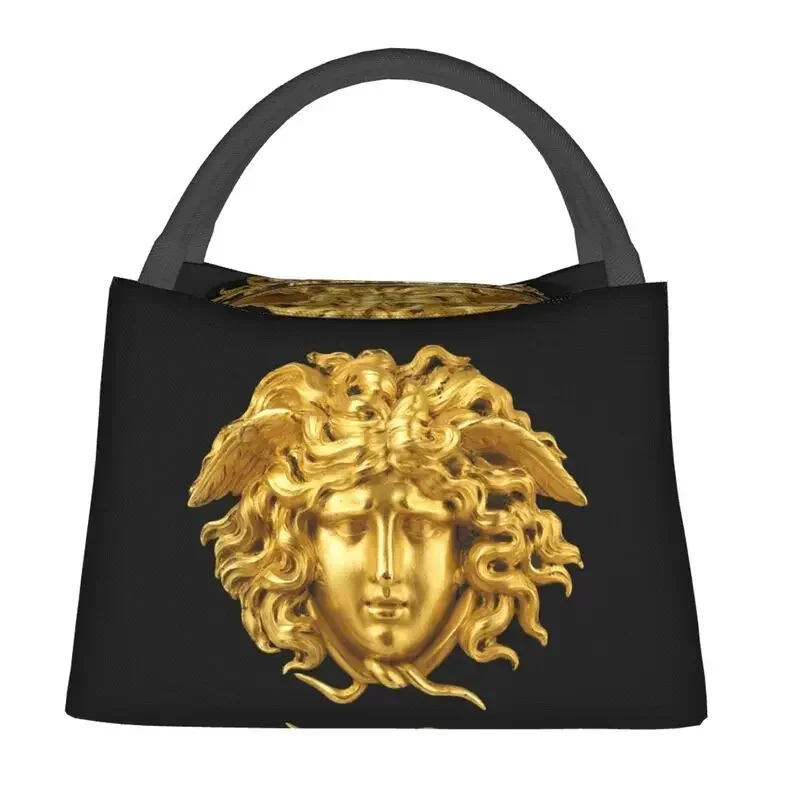 Halloween Snake Hair Greek Mythology Medusa Head Lunch Boxes for Cooler Thermal Food Insulated Lunch Bag Office Pinic Container