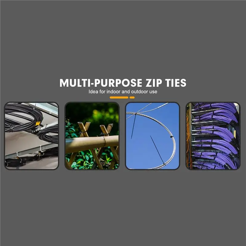 Black 12-Inch Cable Zip Ties 1200Pcs Heavy Duty Plastic Nylon Tie Wraps 50Lb Tensile Strength For Indoor& Outdoor-LICG
