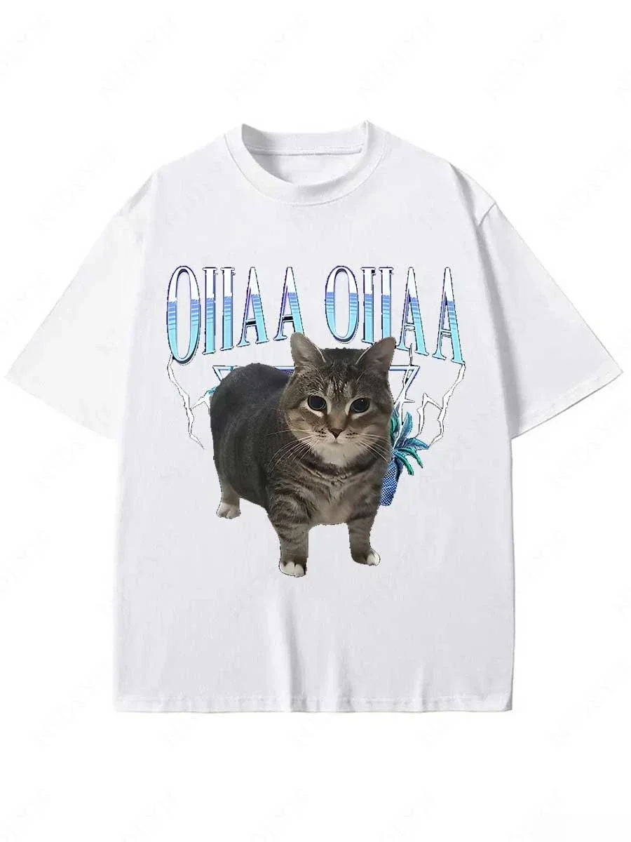 Funny Oiia Oiia Spinning Cat Meme Oiiai Oiiiai Cat T-Shirt Cute Wake Up Graphic Outfit Kitten Lover Womens Fashion Tee Summer