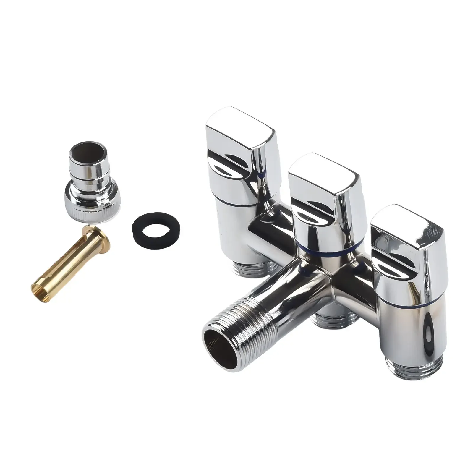 1-In-Three-Out Water Diversion Valve Toilet Three-Way Faucet Angle Valve Multi-function Stand Alone Water Outlet