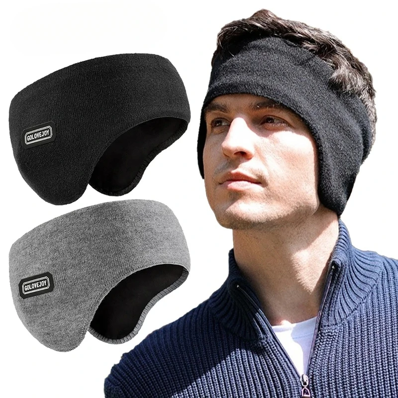 Sport Headband Ear Warmer Men Winter Cycling Workout Yoga Running Bicycle Windproof Double Layer Warm Earmuffs Headwear