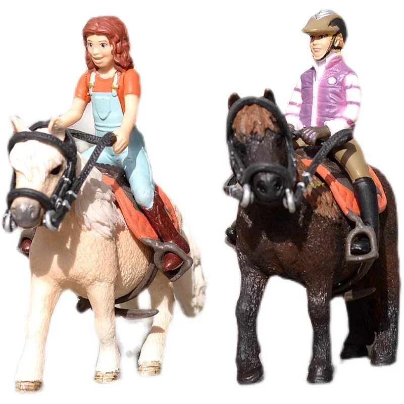 Solid Plastic Riding Children\'s Toy Model Pony Farm Children\'s Popular Science Decoration Horse  Simulation Toys Model