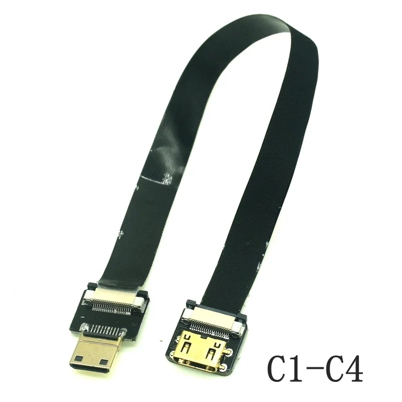 C1 FPV 10cm 20cm 30cm 50cm FPC Cavo piatto HD a nastro 4k/60Hz per Mini Micro HDMI compatibile FPV TV Multicopter Fotografia aerea
