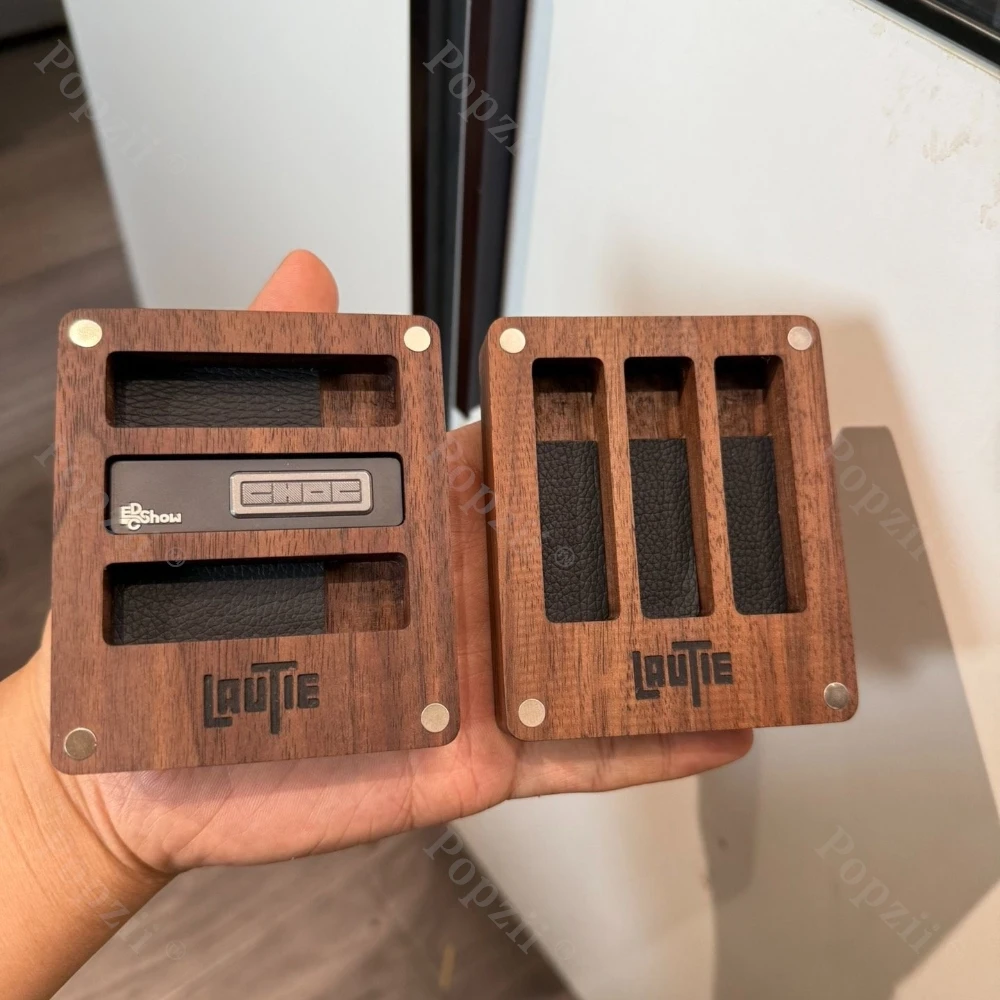 Jouets Fidgeting LAUTIE Choc, présentoir EDC en bois, cadre, Gadget Cool, ornement de Table EDC