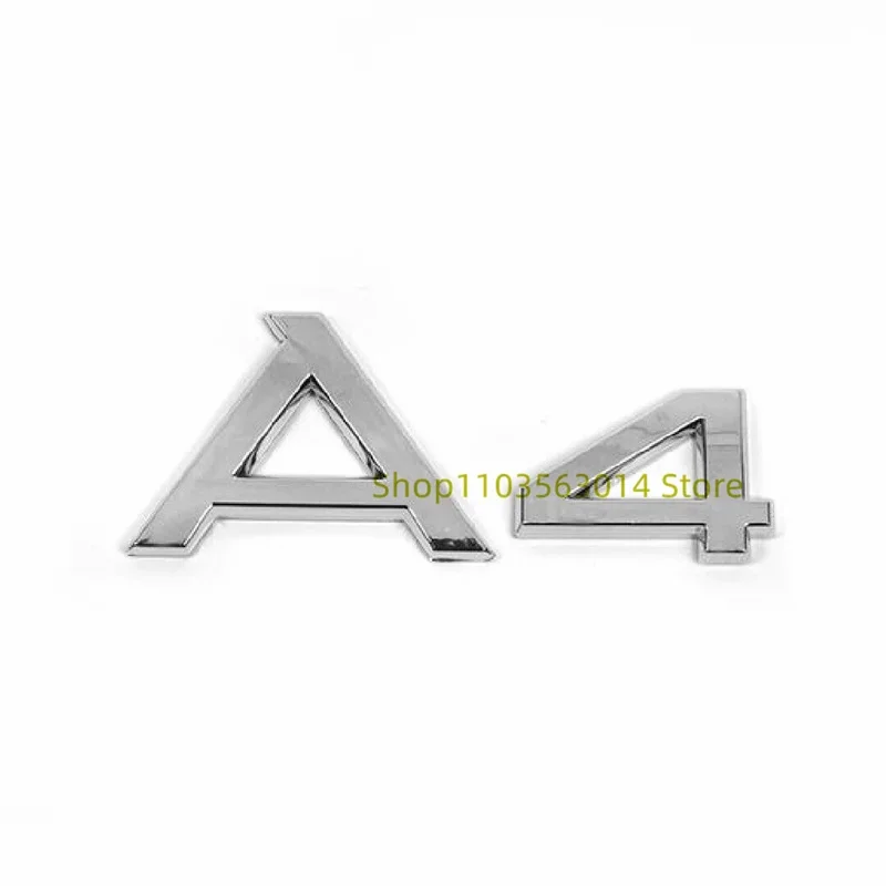 3D Letters Numbers Emblem for Audi A4 40TFSI 45TFSI 50TFSI 30TDI Car Trunk Lid Nameplate Badge Logo Sticker Chrome Gloss Black