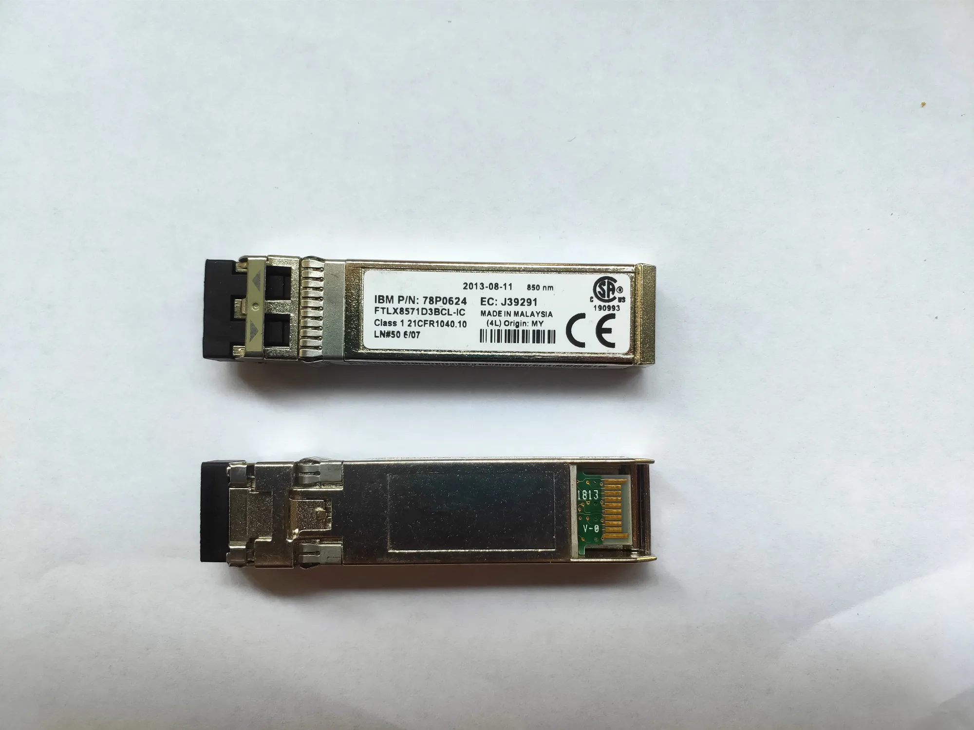 Módulo do transceptor da fibra, transceptor duplo, IB-M 10G Sfp, FTLX8571D3BCL-IC, P/N:78P0624, I-bm, 10GB, 850nm