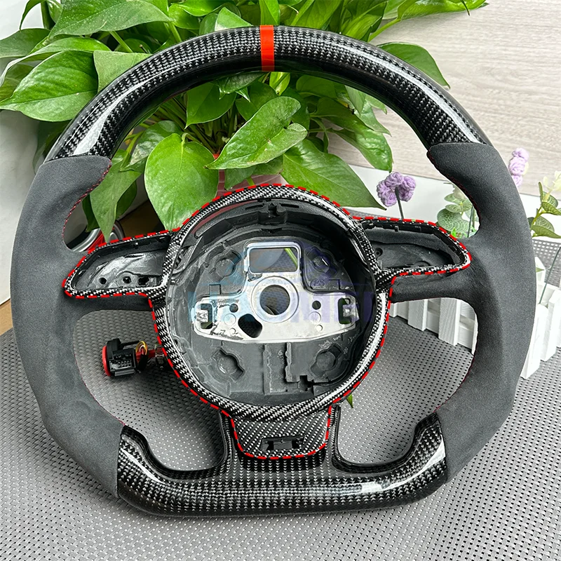 Carbon Fiber Steering Wheel Frame Suitable For Audi A4 B8 A3 8P 8V S3 S4 RS3 RS4 Models Car Steering Wheel Accessories