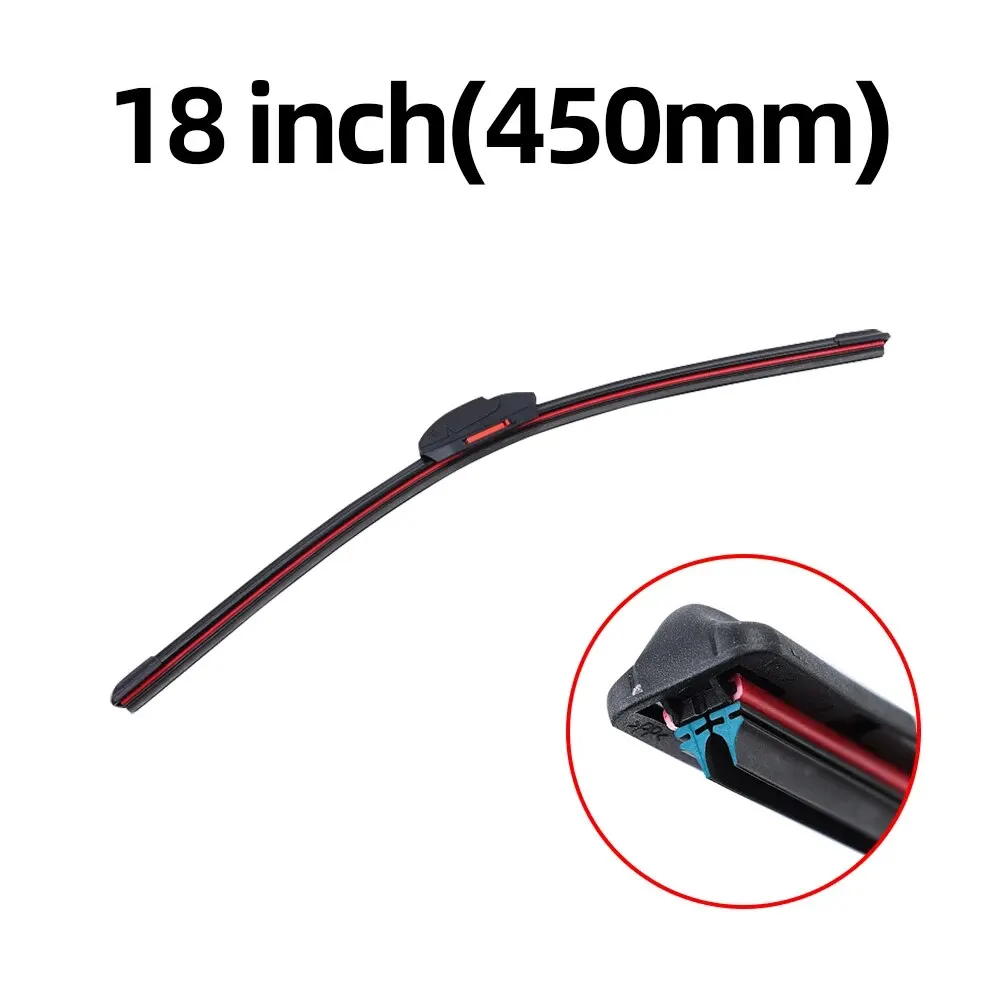 Universal Car Windshield Wiper Blades Double Layer Soft Rubber Automotive Replacement Wipers Easy to Install 18\