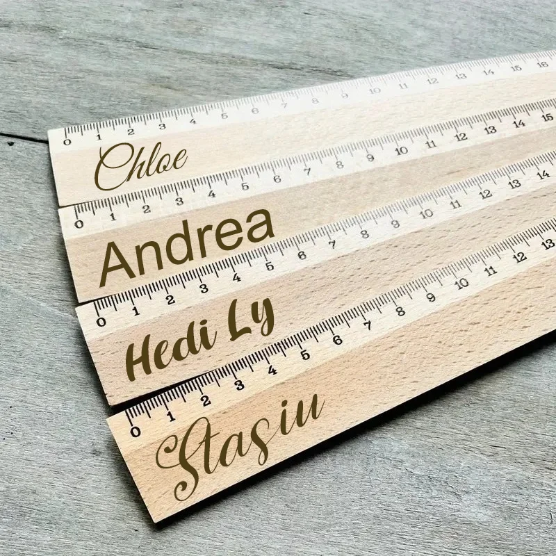 

5 Personalized Name Wooden Ruler Back-to-School Gift for Boys & Girls Custom Student Enrollment Present back to school decor