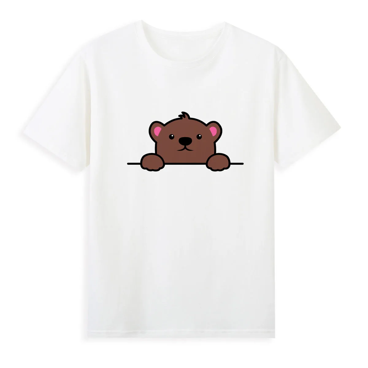 Cute Little Bear Cartoon T-shirt New women's high-quality top Cheap hot selling casual clothes A239