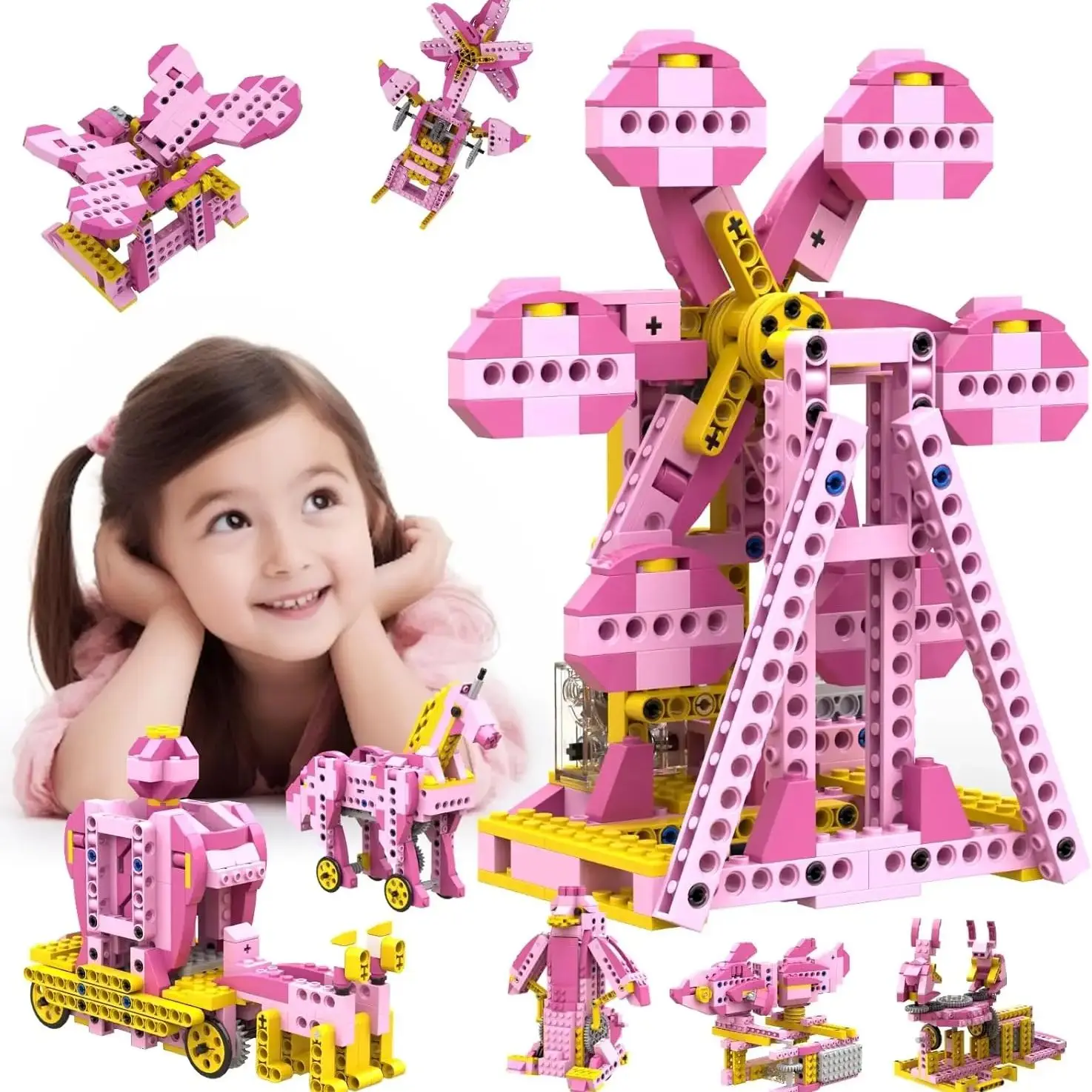 Apitor STEM Decoración de habitación para niñas Kits de ciencia robótica con motor eléctrico 8 en 1 Kit STEM para niños mayores de 14 años Artesanía educativa