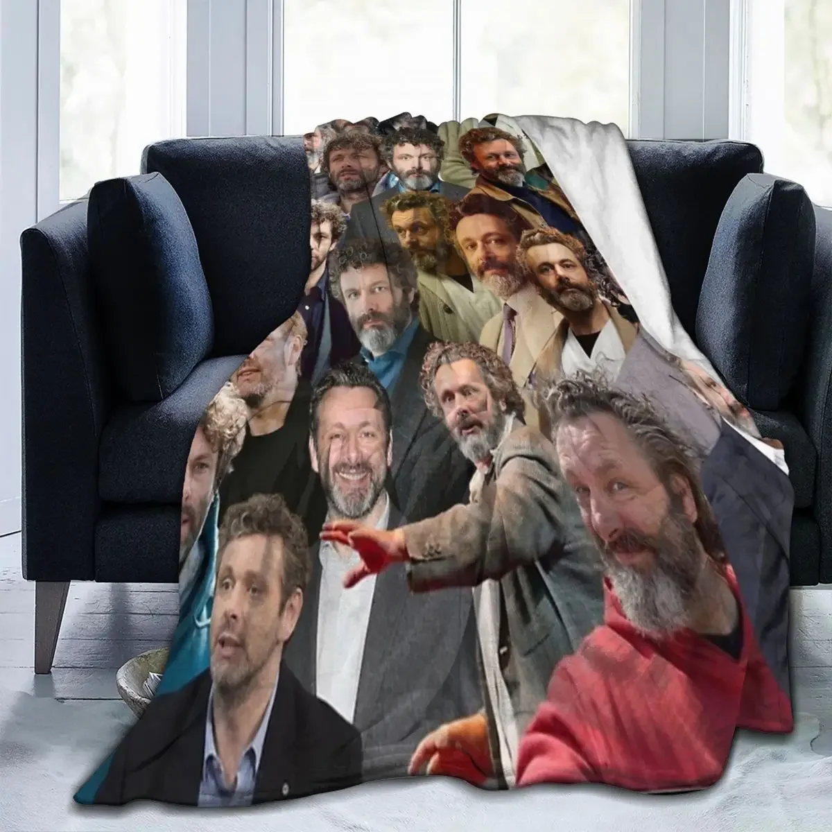 مايكل شين بطانية كولاج كلاسيكية مريحة ، بطانيات ورمي ديكور منزلي ، مخمل رقيق خفيف الوزن لغرفة النوم #5