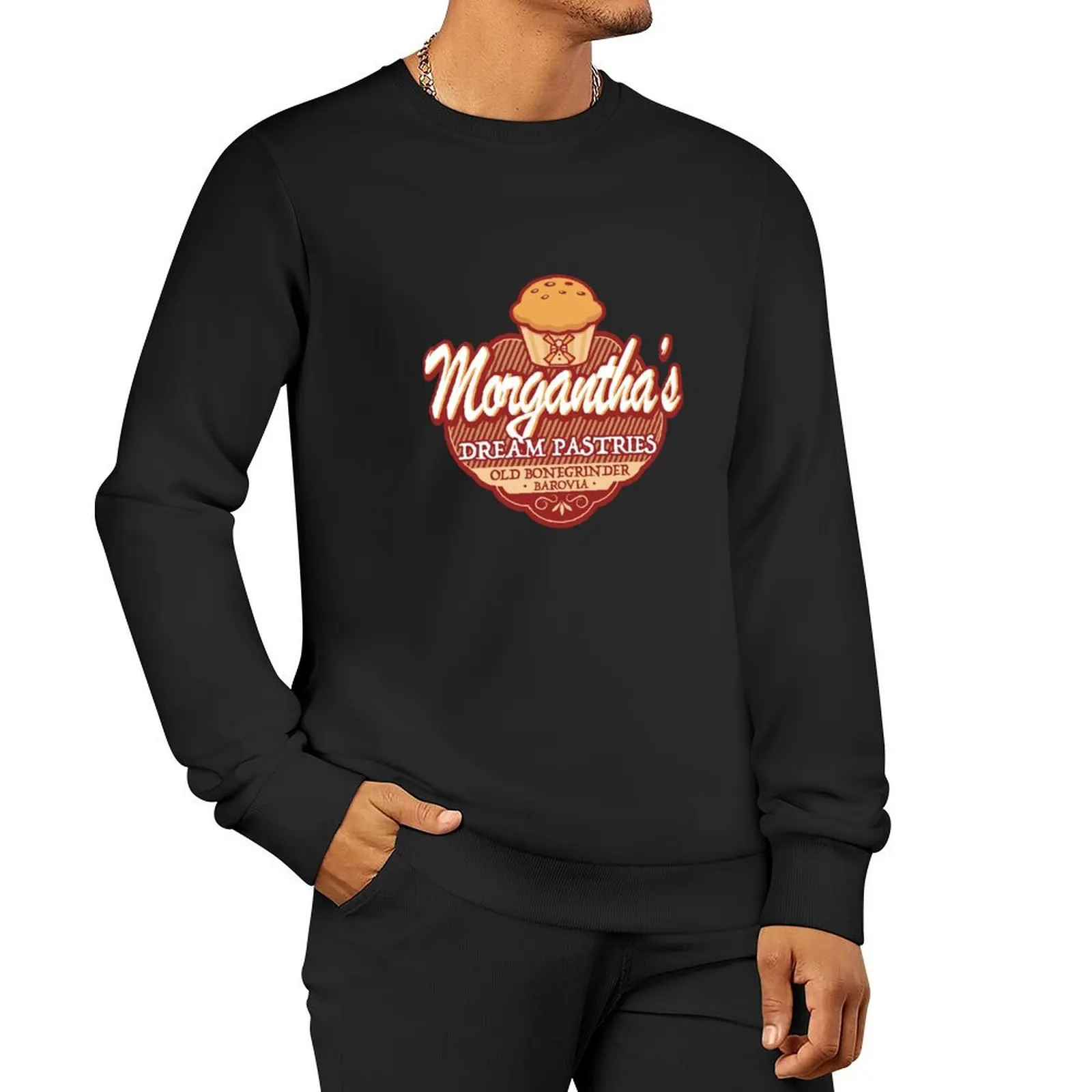 

Morgantha's Dream Pastries Pullover Hoodie graphic t shirts men korean style clothes korean clothes mens clothing sweatshirt men