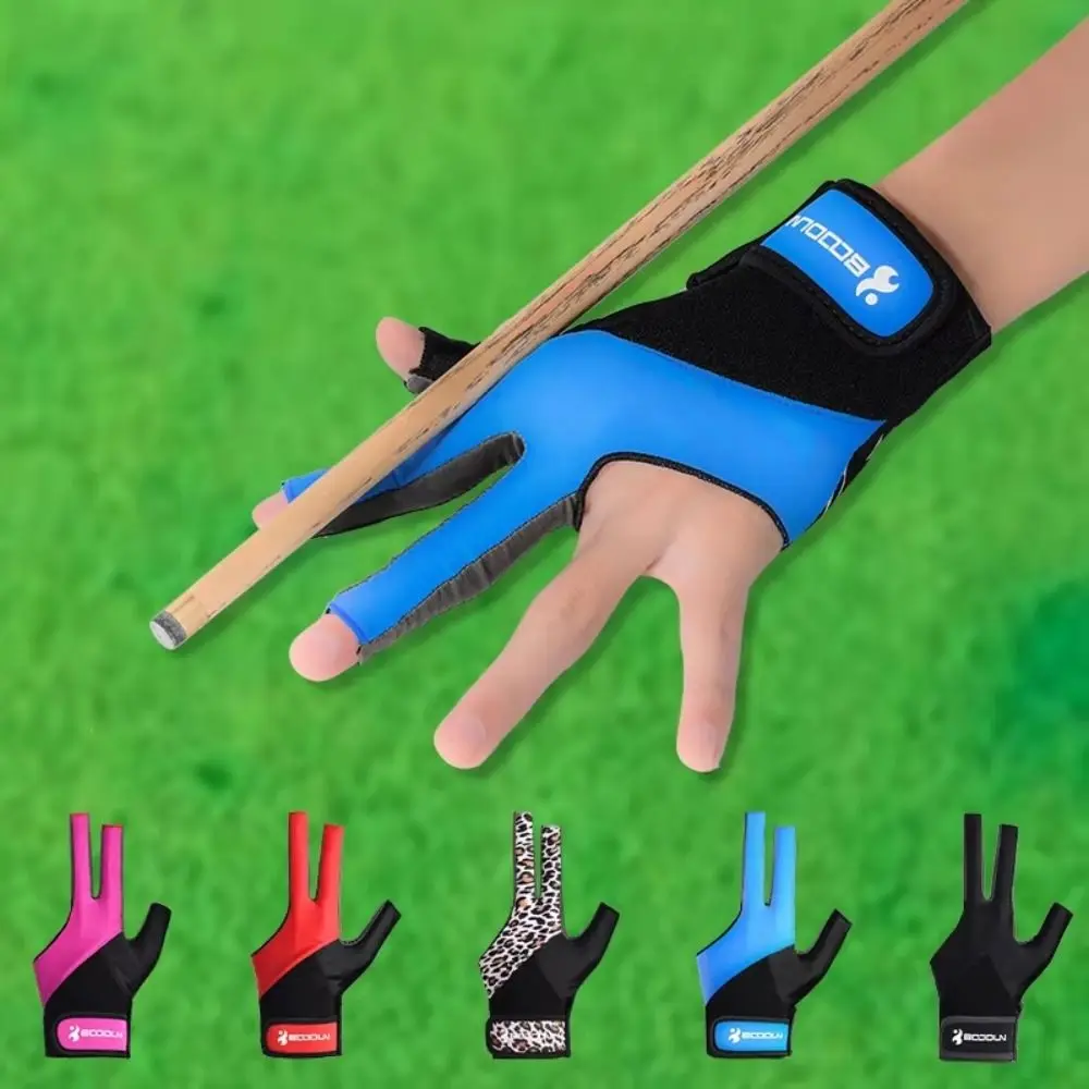 High Elasticity Billiards Gloves Quick-Drying Breathable Table Tennis Gloves Sweat-Absorbent Three Finger Gloves Training