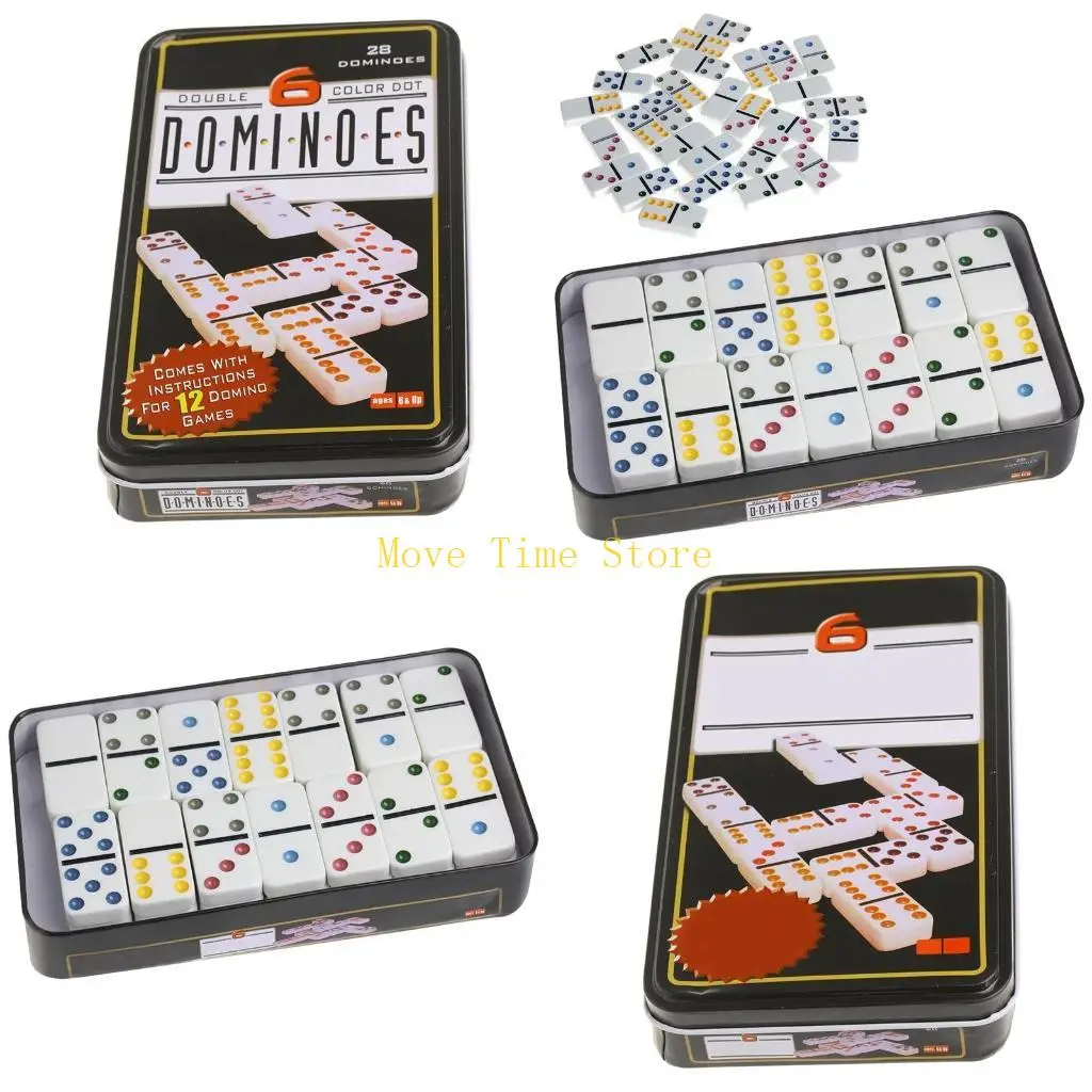 

92me Box Toy Game Set 28 Double 6 Домино путешествий для детей детей