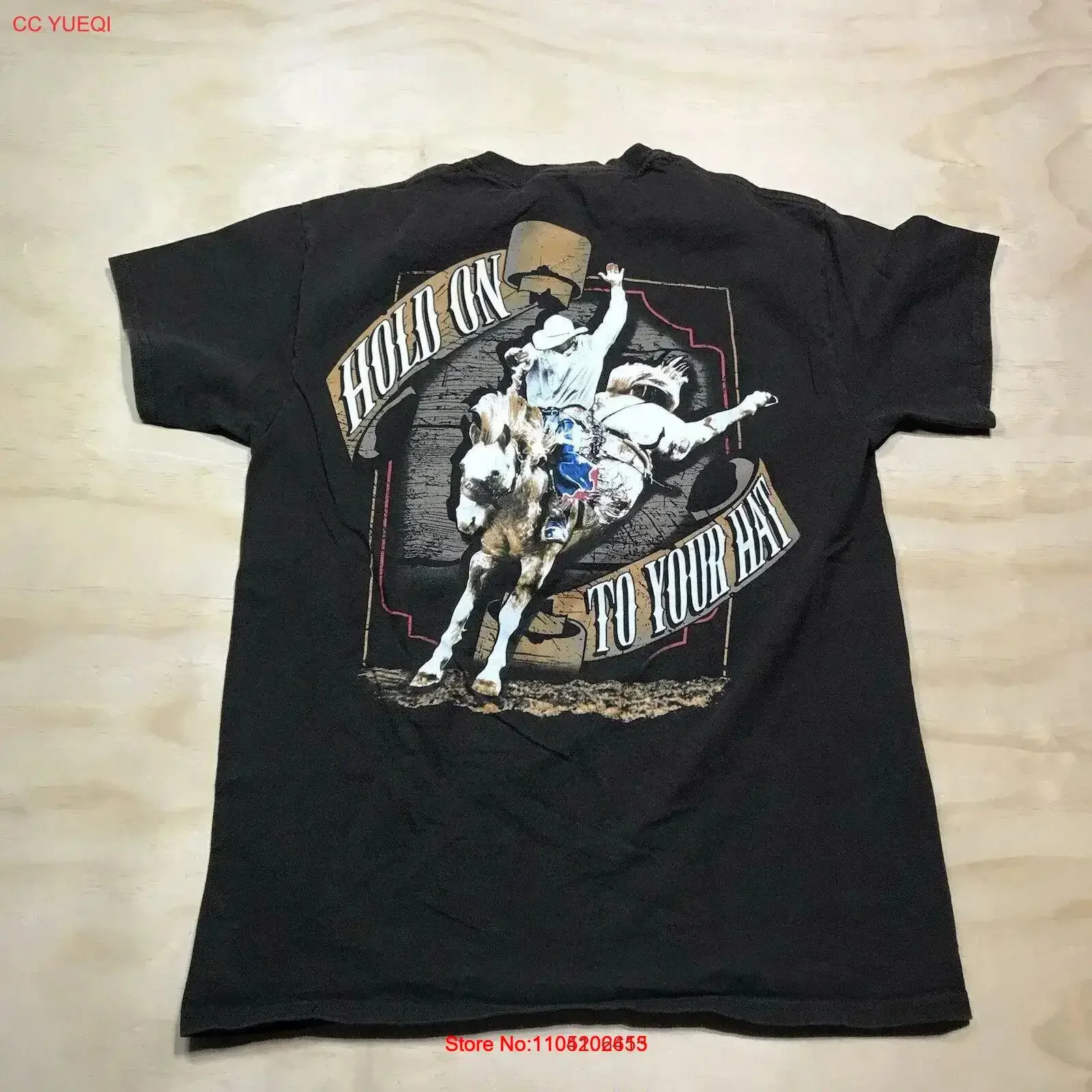 

A3770 PRCA PRORODEO Футболка Размер среднего размера винтажная стираная мужская эластичная дышащая универсальная дизайнерская одежда Повседневная графика