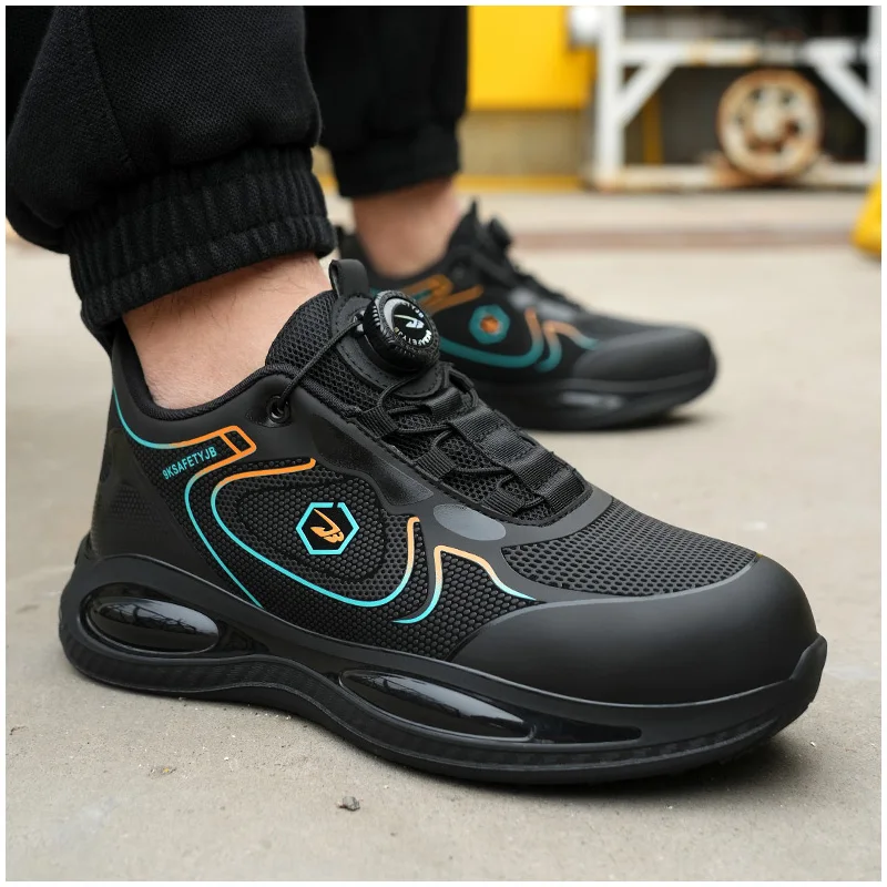 

Мужские повседневные дышащие стальные носки больших размеров, рабочая обувь, летние рабочие защитные ботинки для работников, защитные кроссовки на воздушной подушке