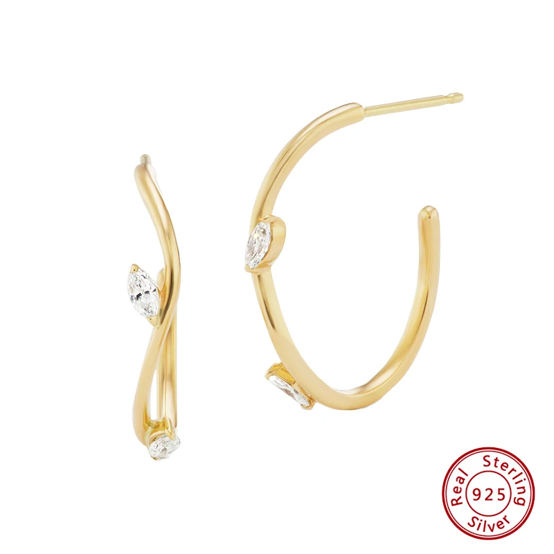 

Earrings 925 Sterling Silver Original Certificate Irregular Light Luxury ZAR Earrings For Women Fashion Free Shipping Fine Jewel