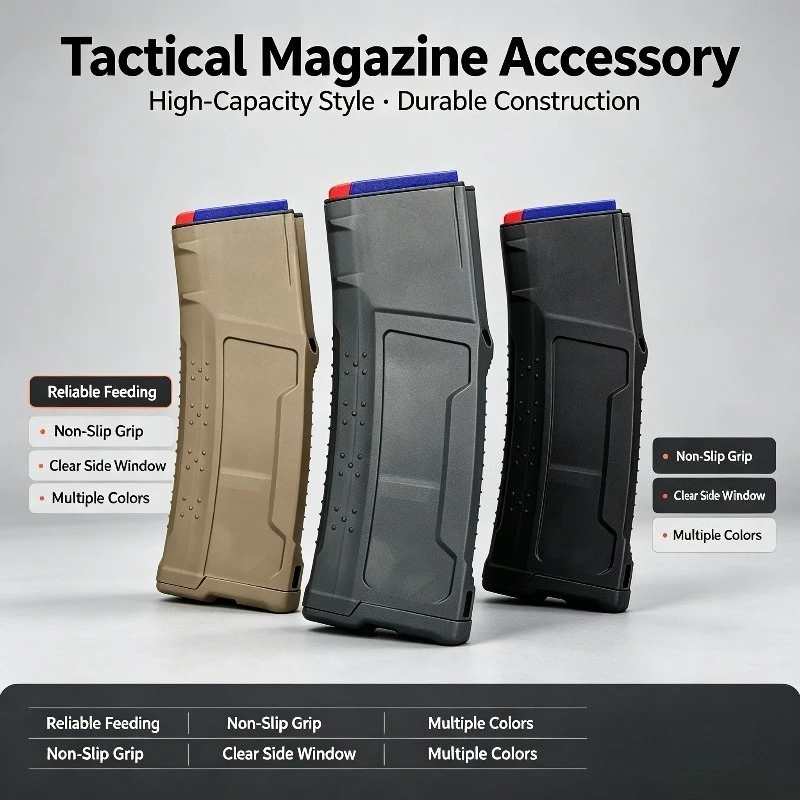Transparent View Nylon Feed Storage Clip Dual Color M4 AR Gel Blaster Cosplay Model DIY Refit Upgrade Component