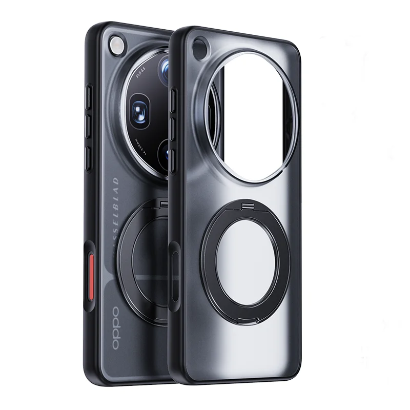 Etui na OPPO Find X9 Ultra X9s Pro X9 Pro Matowe Półprzezroczyste Magnetyczne Twarde PC+Miękkie TPU 360 °   Obrotowa osłona uchwytu pierścieniowego — zdjęcie produktu 4