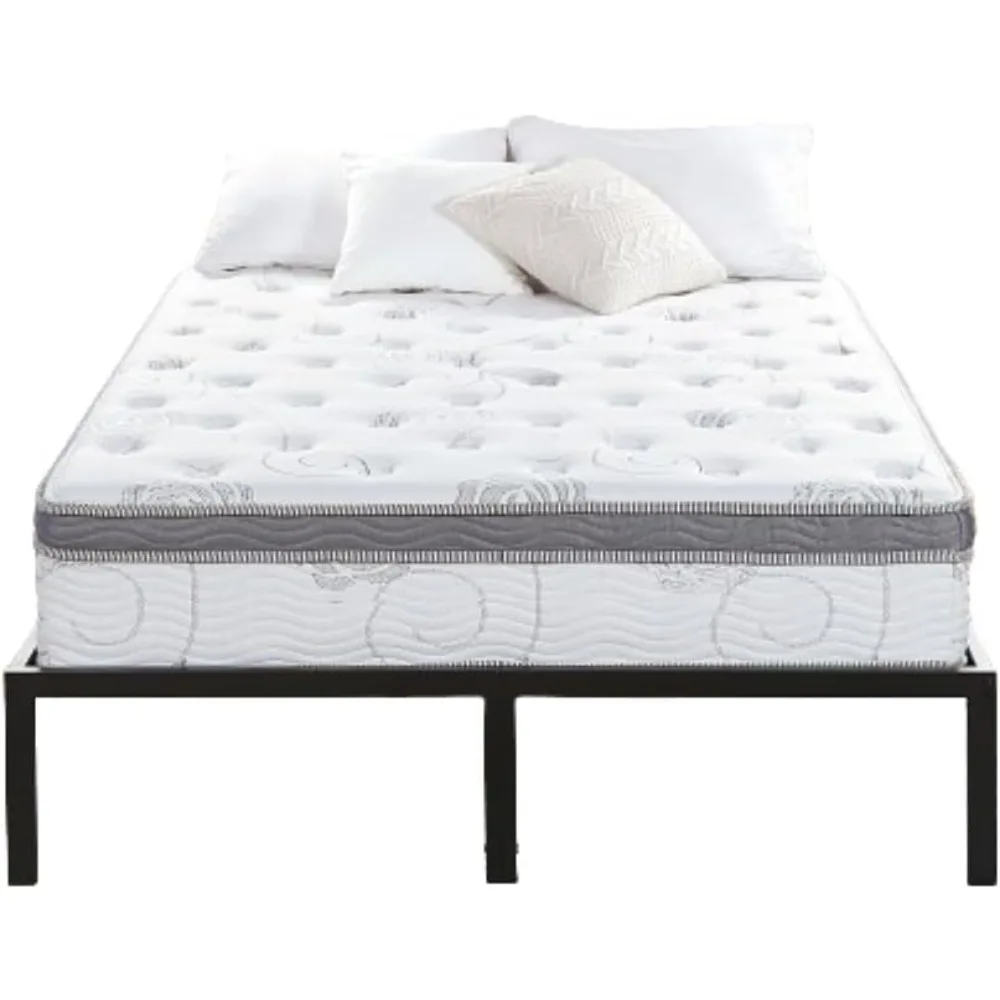 Queen Mattress, 13 Inch Hybrid Mattress, Gel Infused Memory Foam, Pocket Spring for Support and Pressure Relief,Freight free