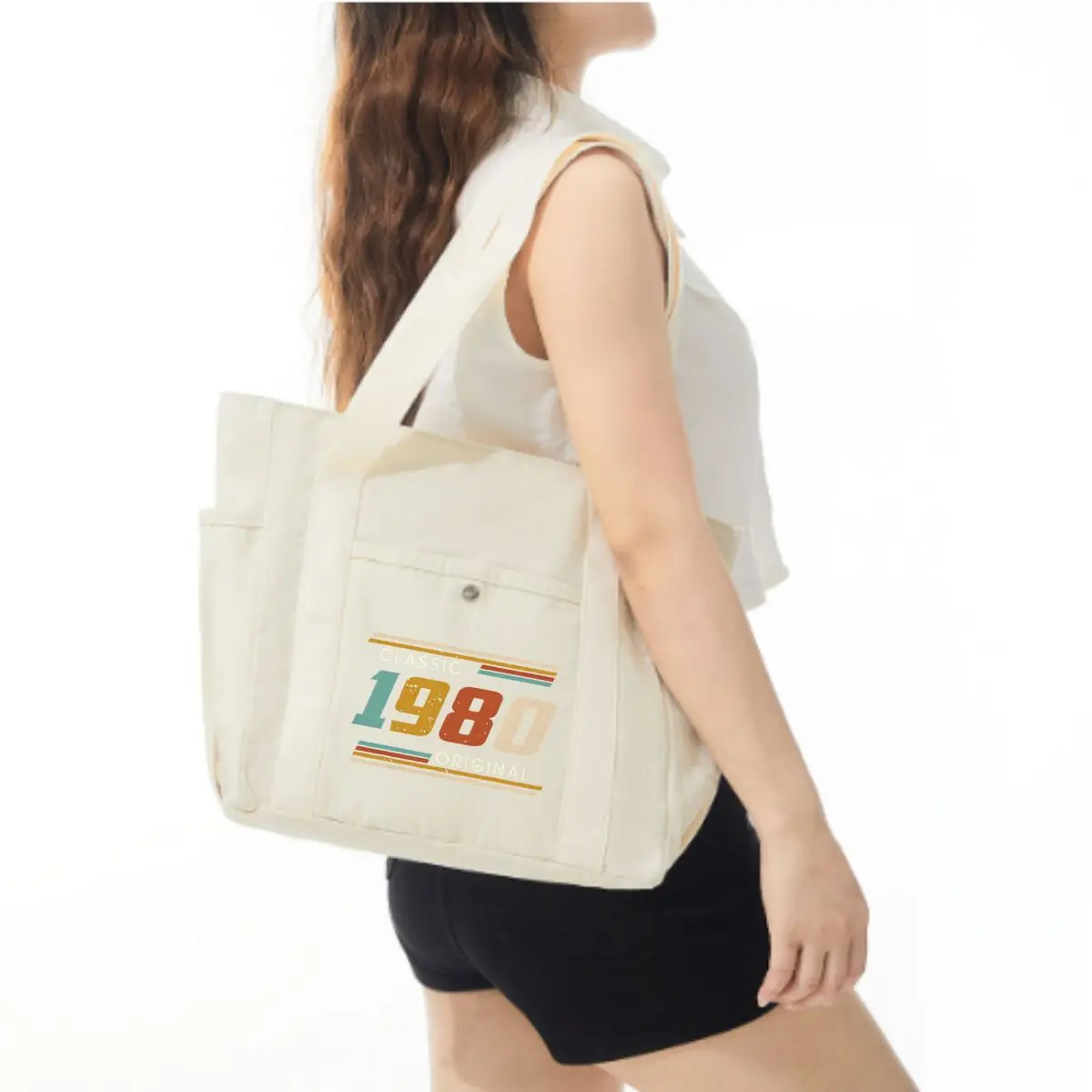 'Classic' 1980 Original Design Practical Canvas Bag Student Shopping Tote