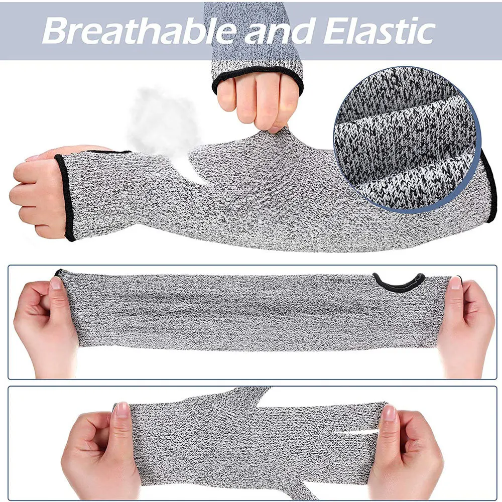 

Чехол на руку с защитой от порезов и отверстием для большого пальца для строительной фермы, кухни, сада, мясника, защиты работы на открытом воздухе