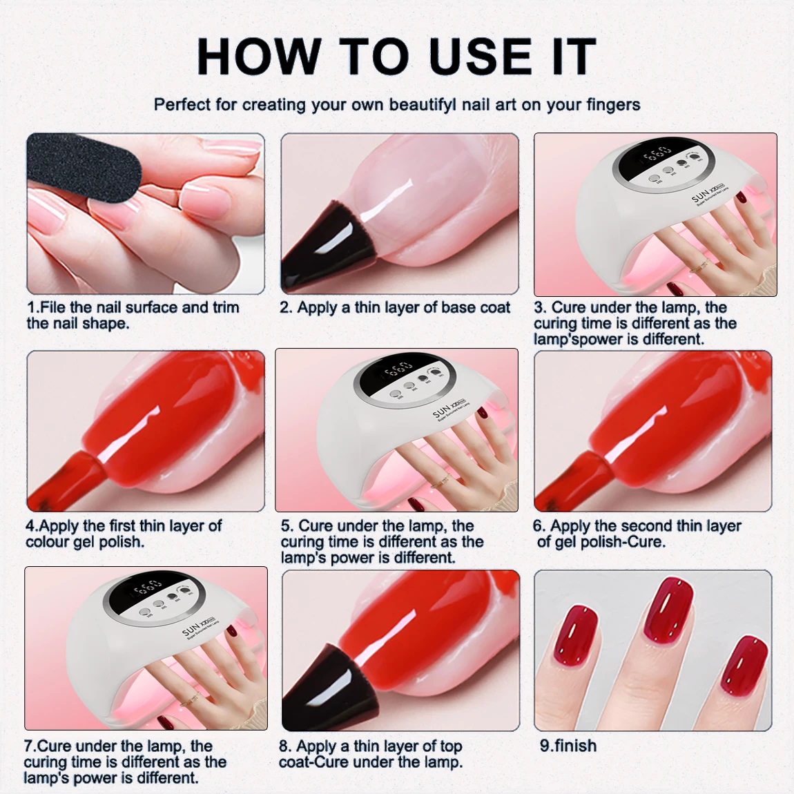 2025 New SUN X20MAX UV LED Nail Lamp 10S Quick Dry Nail Gel Polish Home Salon Nail Dryer Lamp for Manicure with Auto Sensor