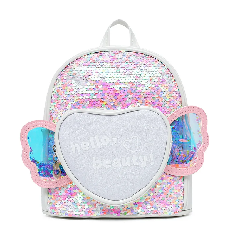 

Children's Bag Cute Mini Sequined Shoulder Bag Princess Mochila Escolar Backpack School Bags Plecak Kids Bag Rugzak Book Bag