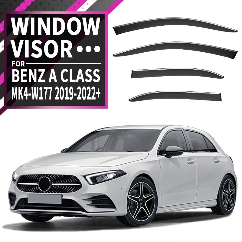 

Window Visor for MERCEDES A Class W169 W176 W177 Window Visor Weathershield Sun Rain Deflector Guard Car Window Deflector