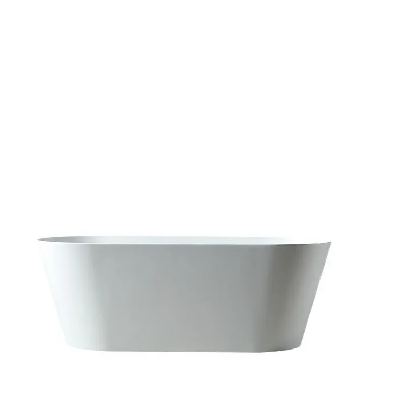 

Oval bathtub acrylic freestanding household small apartment seamless integrated thermal insulation double bathtub